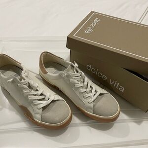 Dolce Vita White and Tan Sneakers